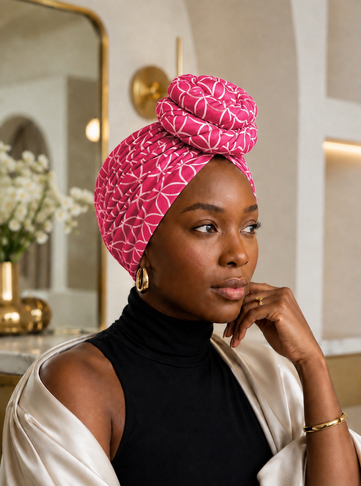 Bubblegum Pre-Tied Turban
