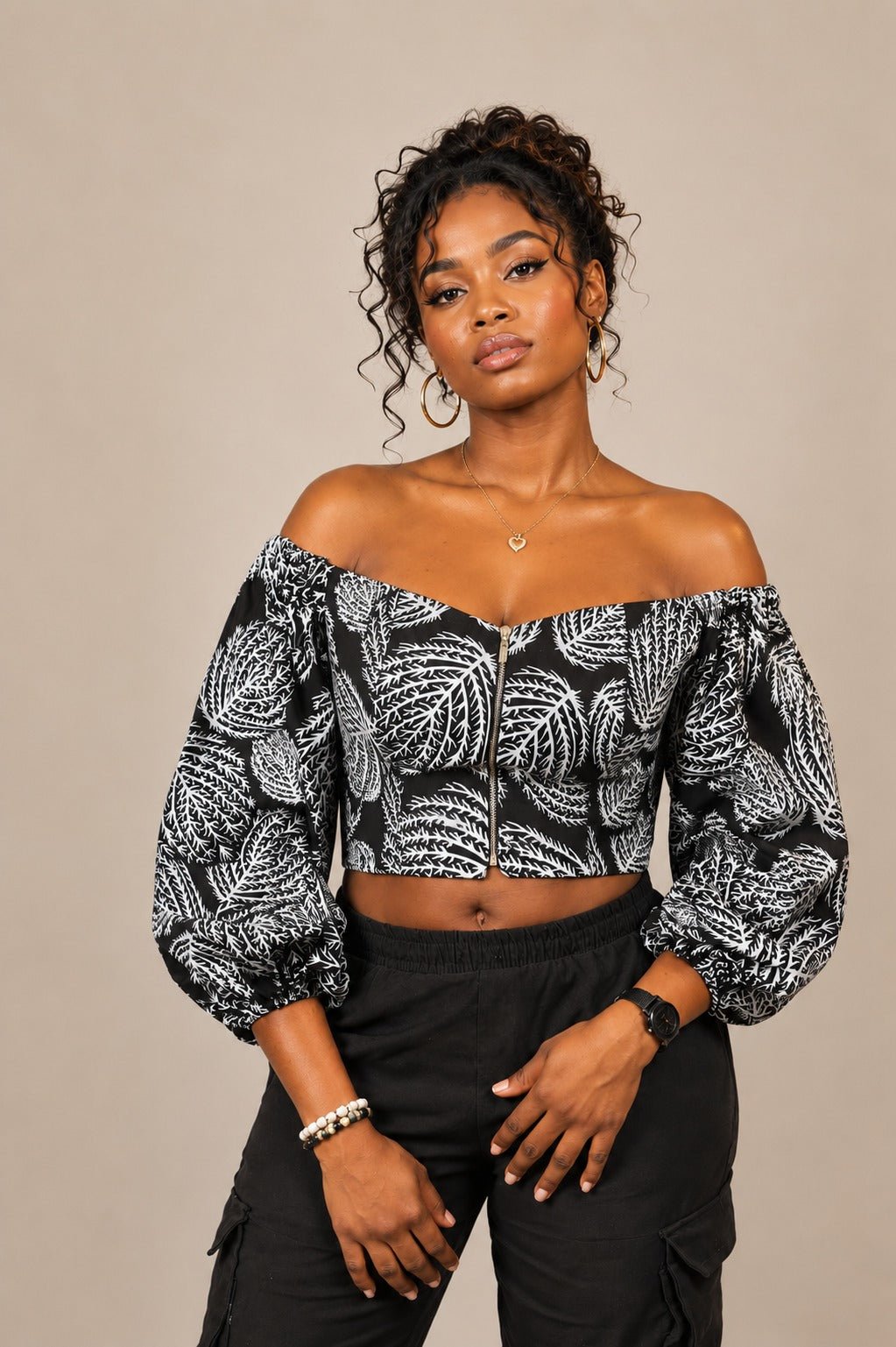 African Print Crop Top - Mudvii