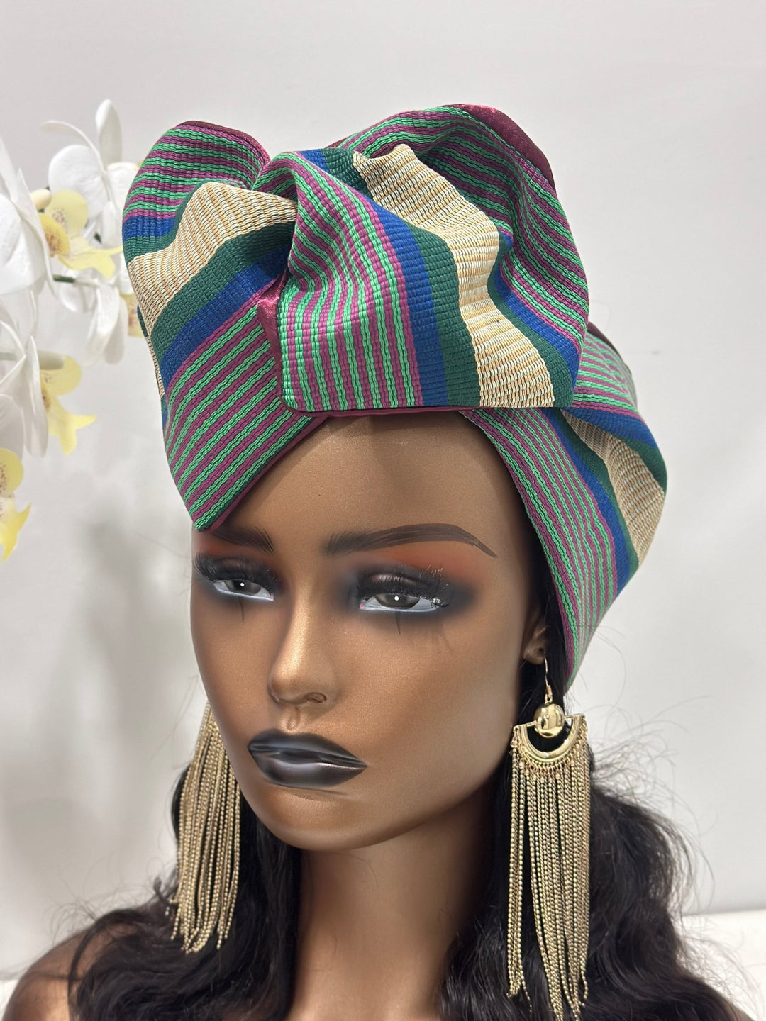 Aso - Oke Wired Headband - Mudvii