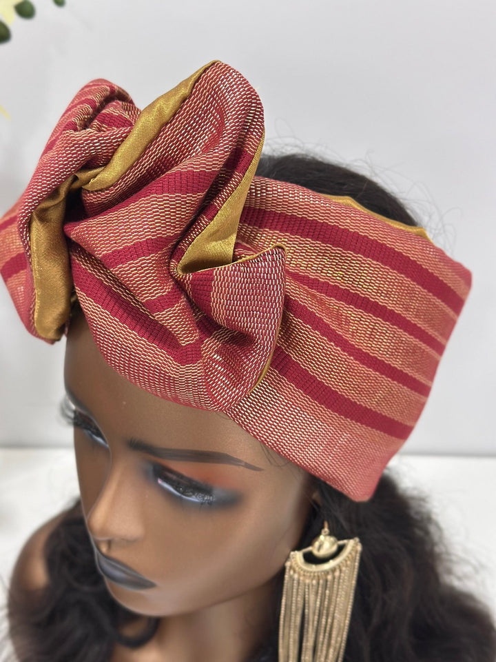 Aso - Oke Wired Headband - Mudvii
