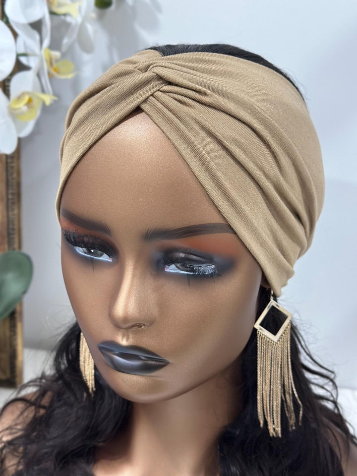 Beige Twist Headband - Mudvii