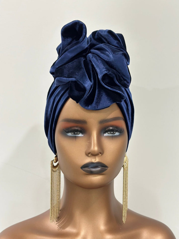 Demi Velvet Ruffle Turban - Mudvii
