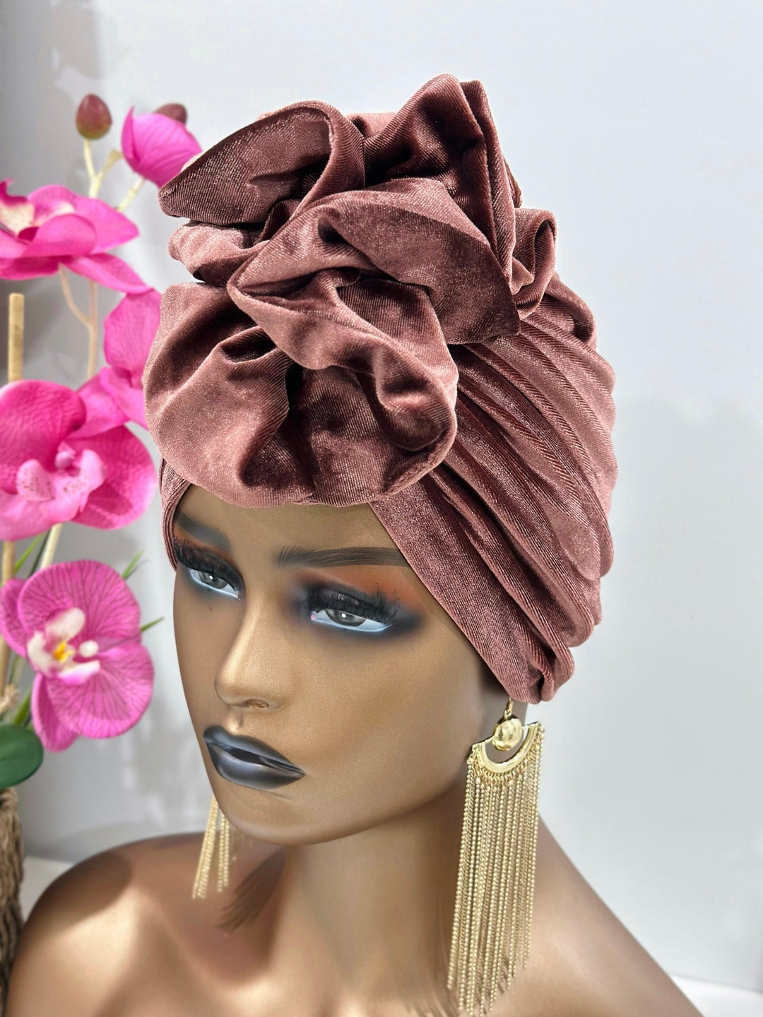 Demi Velvet Ruffle Turban - Mudvii