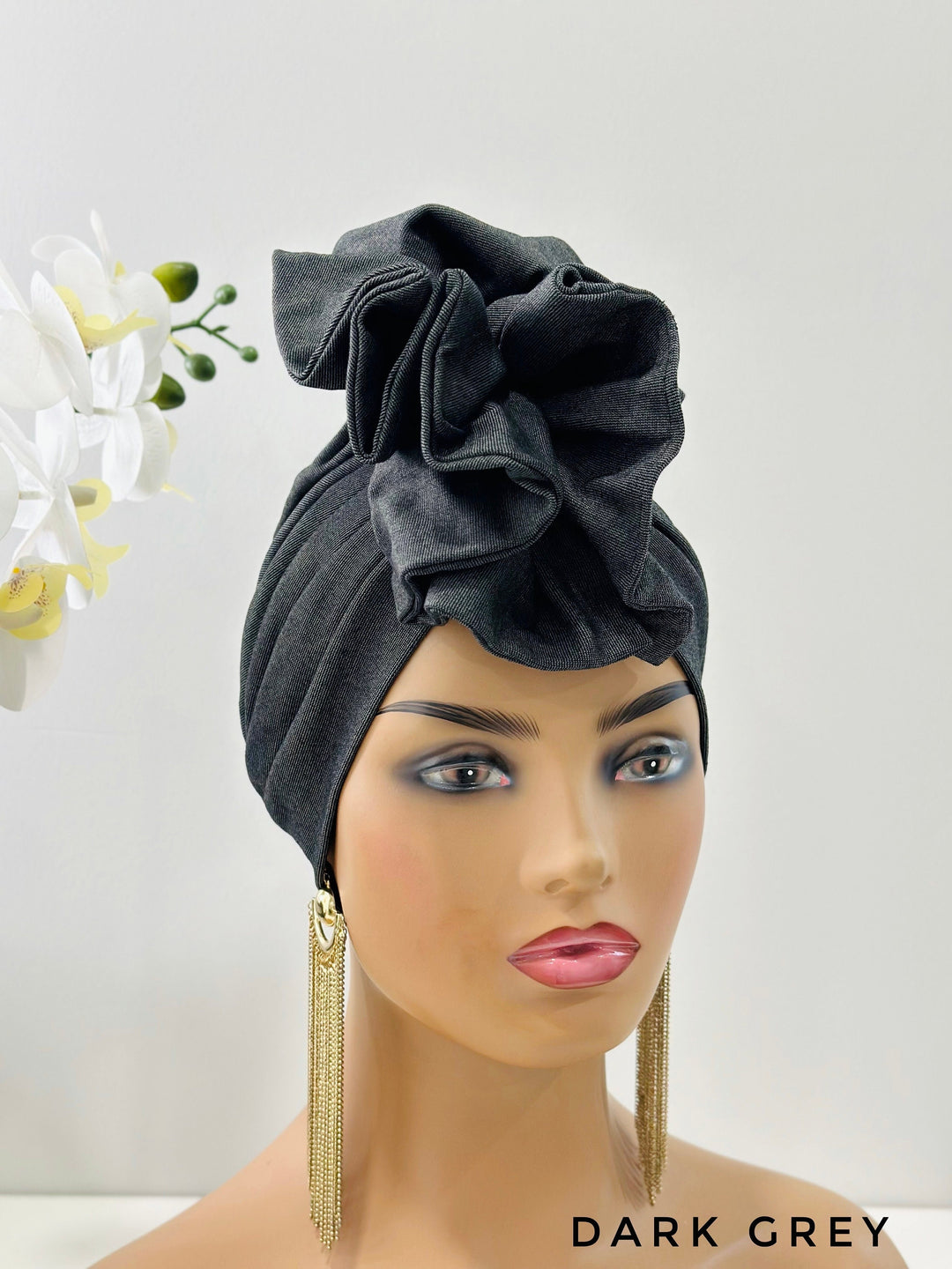 Seye Ruffle Turban Hat