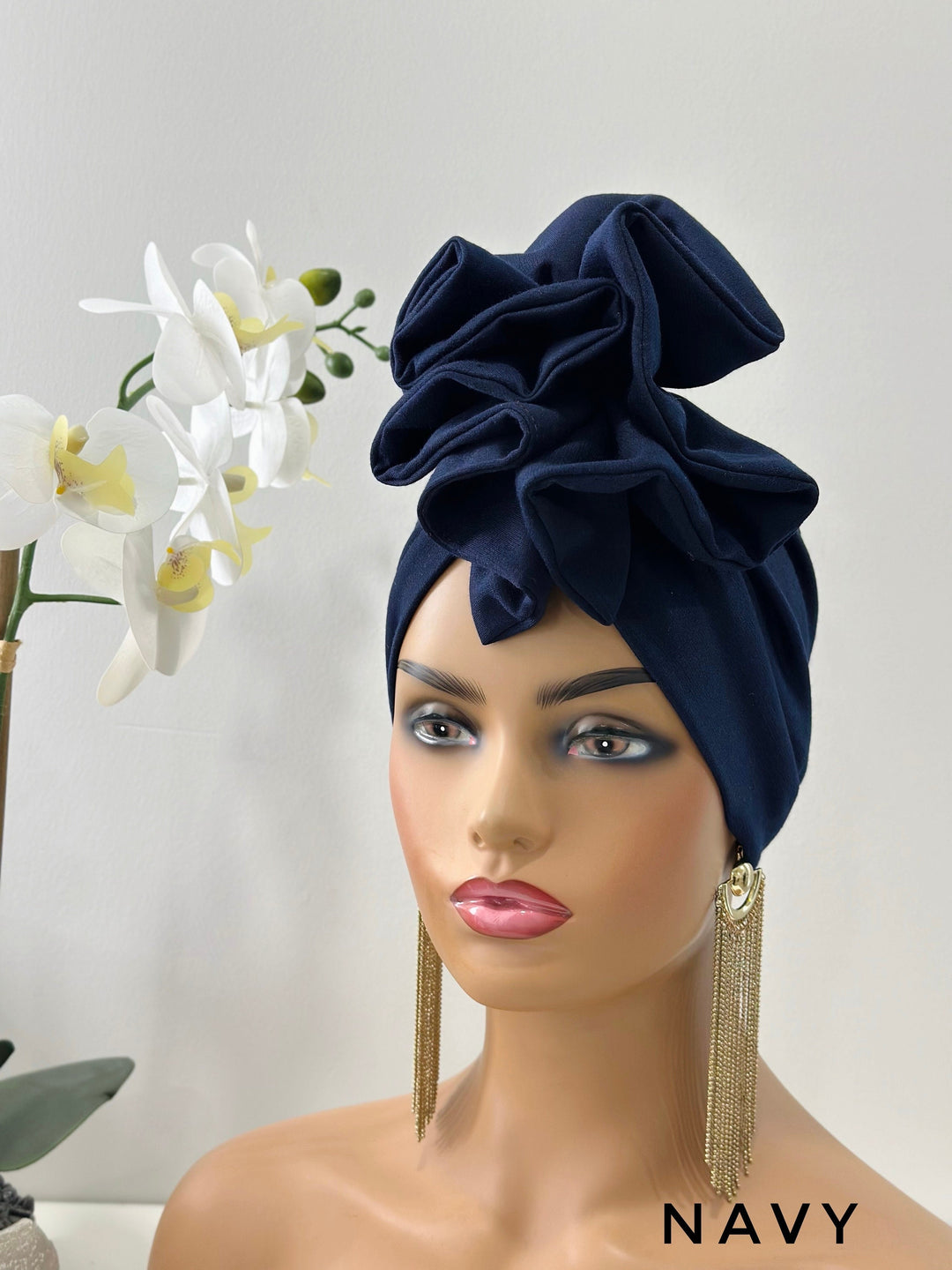 Seye Ruffle Turban Hat