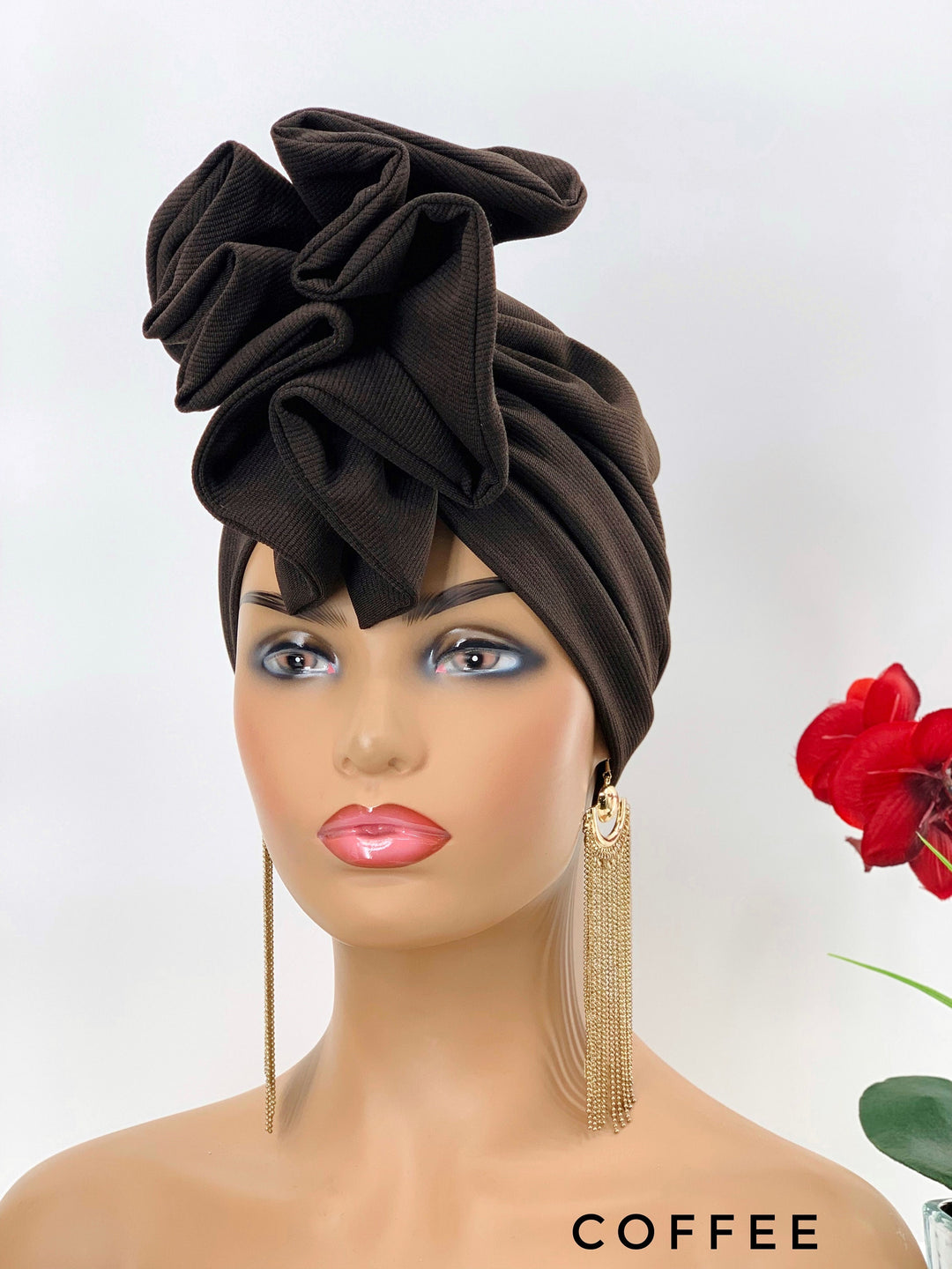 Seye Ruffle Turban Hat