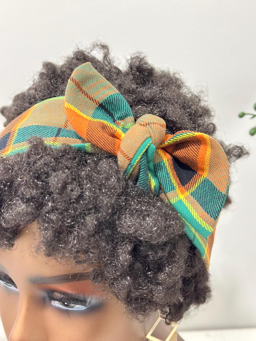 Plaid Headtie | Wired Headband | Wired HeadWrap | FlexBand