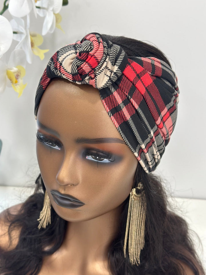 Print Knotted Wide Headband - Mudvii