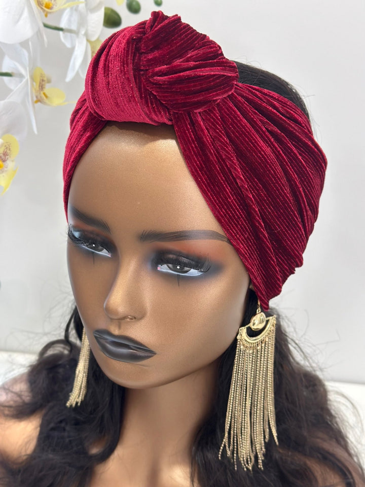 Ribbed Knotted Wide Headband - Mudvii