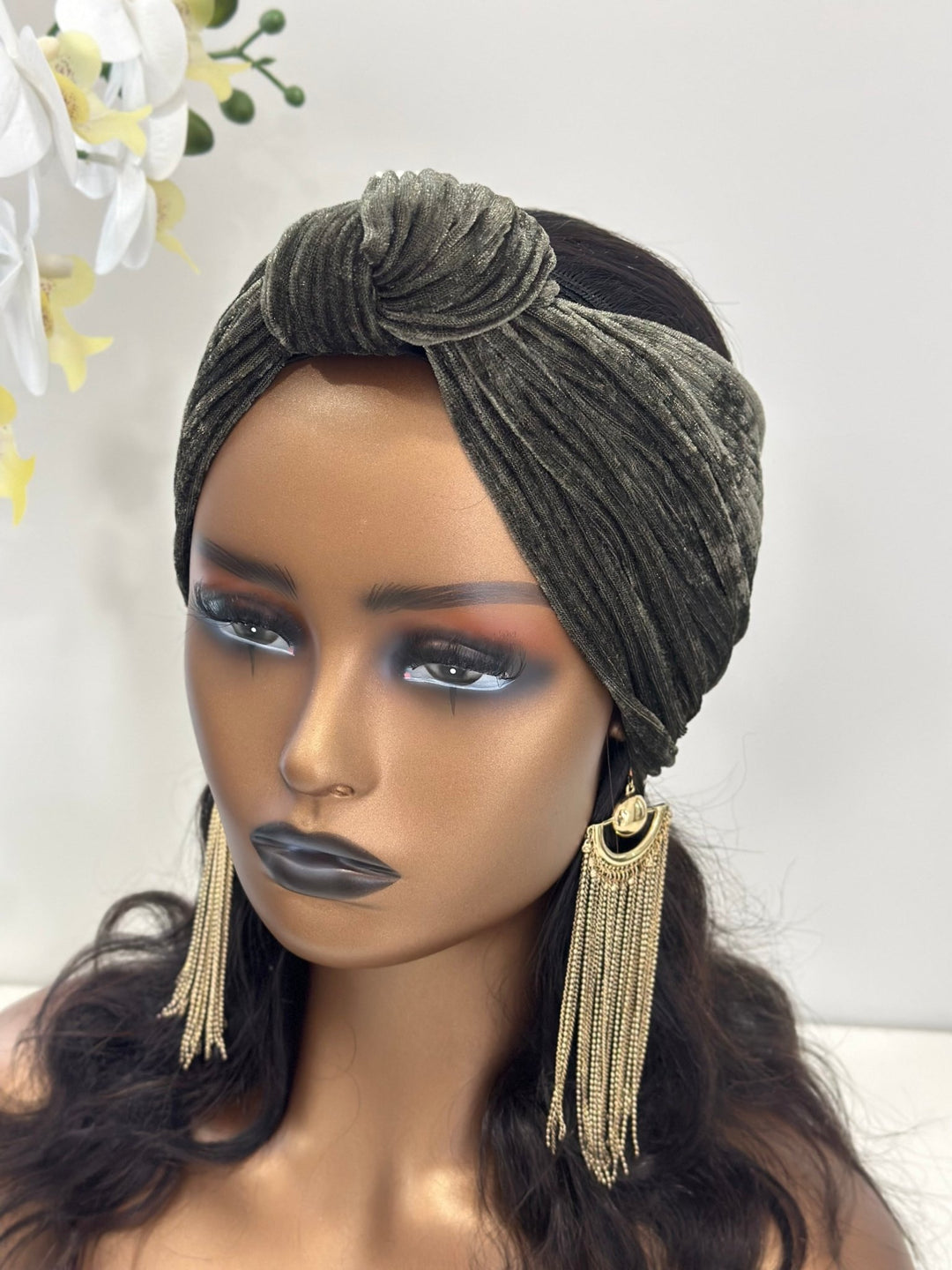 Ribbed Knotted Wide Headband - Mudvii