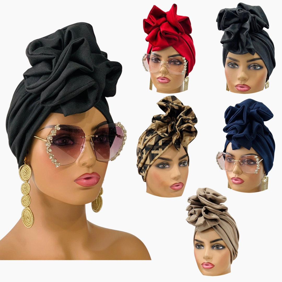 Seye Ruffle Turban Hat - Mudvii