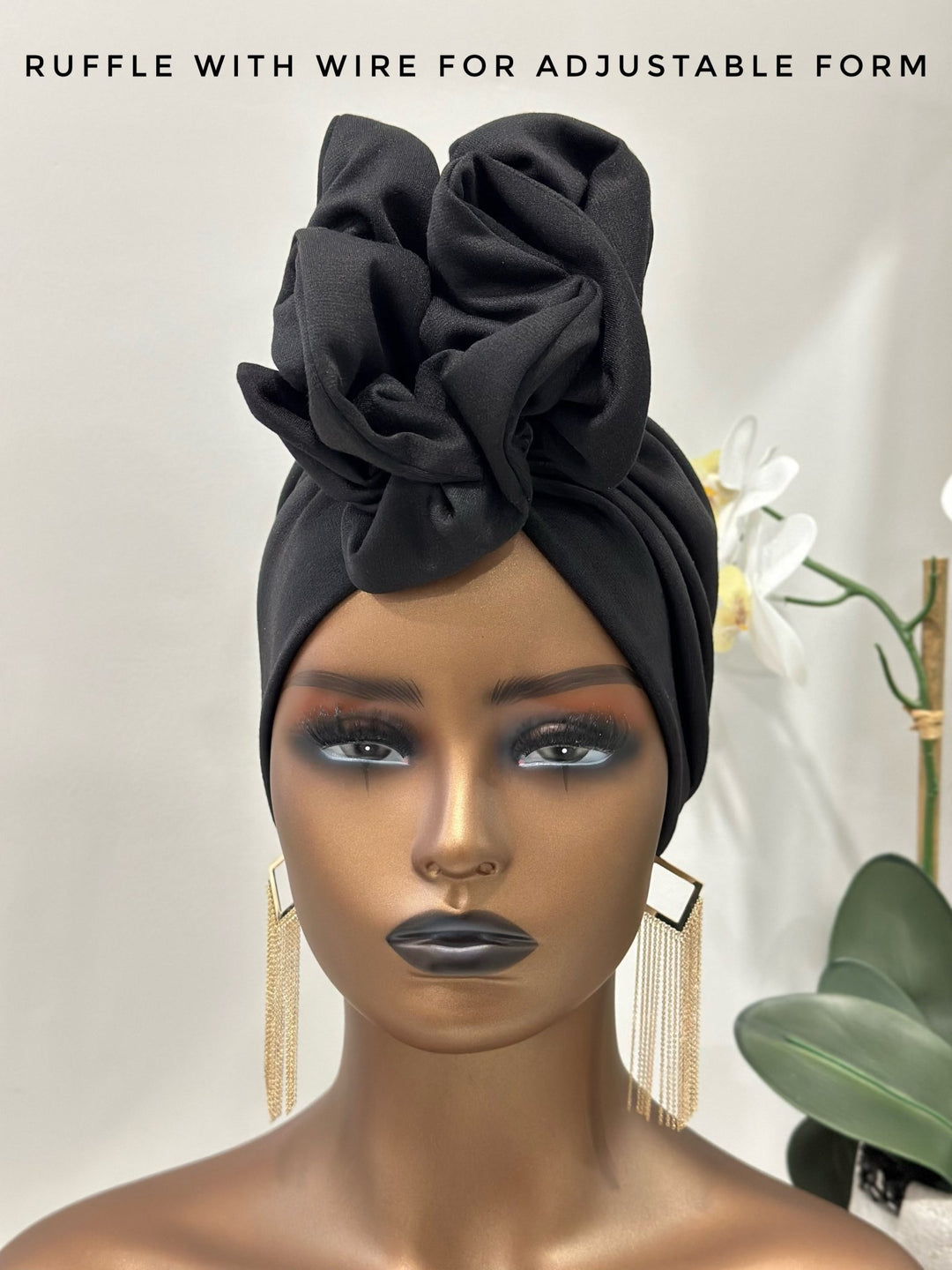 Seye Ruffle Turban Hat - Mudvii