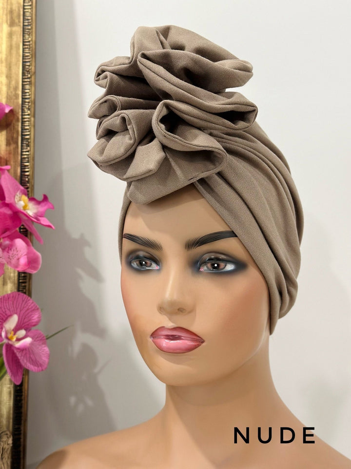 Seye Ruffle Turban Hat - Mudvii