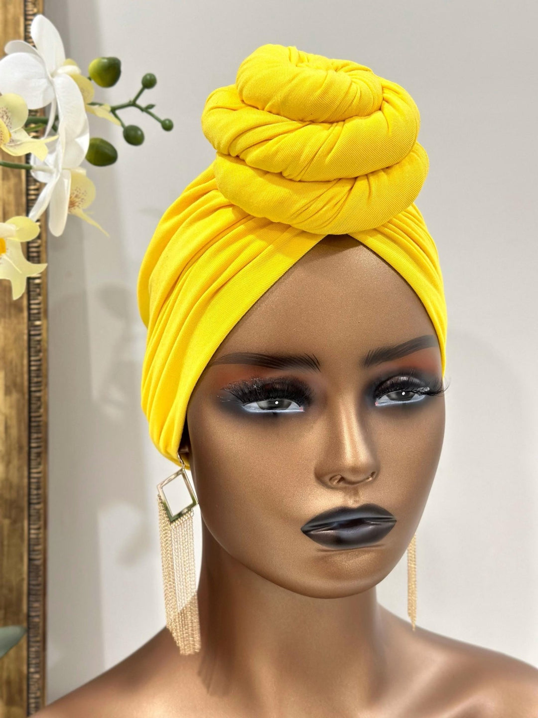 Yellow Pre - Tied Turban - Mudvii