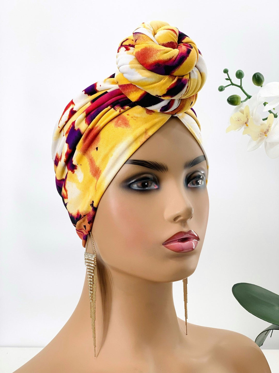 Adisa Pre-Tied Stylish Women’s Turban with Hand-Sewn Bun in Place