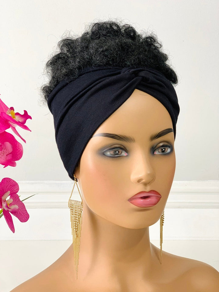 Luxury Twist Headband - Stylish black twist headband