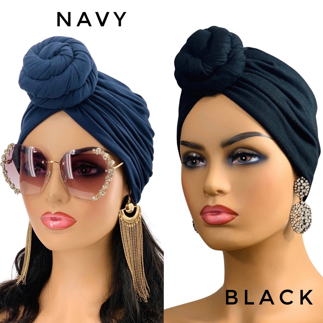 Bun Style Pre-Tied Turban - Stylish hair accessory