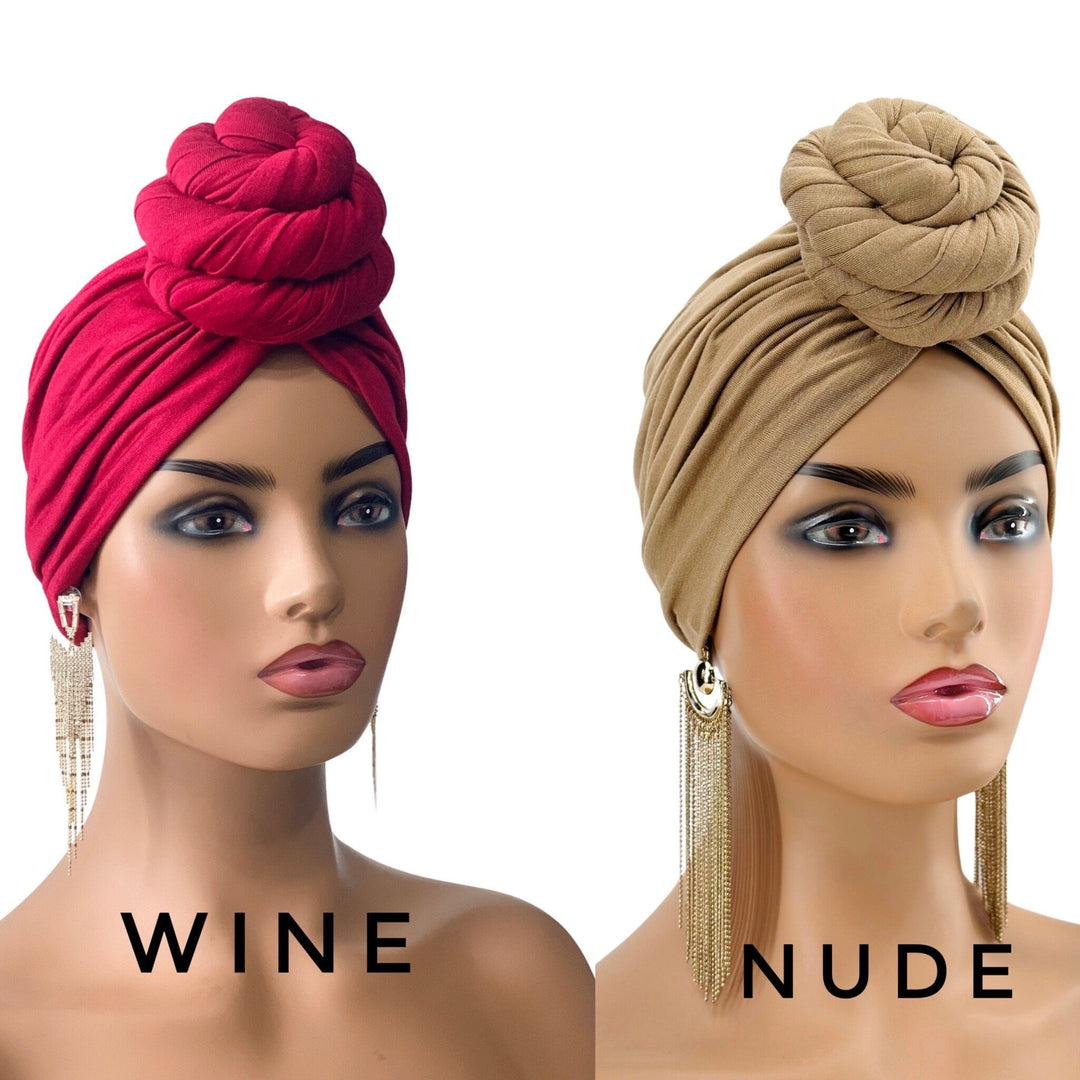 Bun Style Pre-Tied Turban - Stylish hair accessory