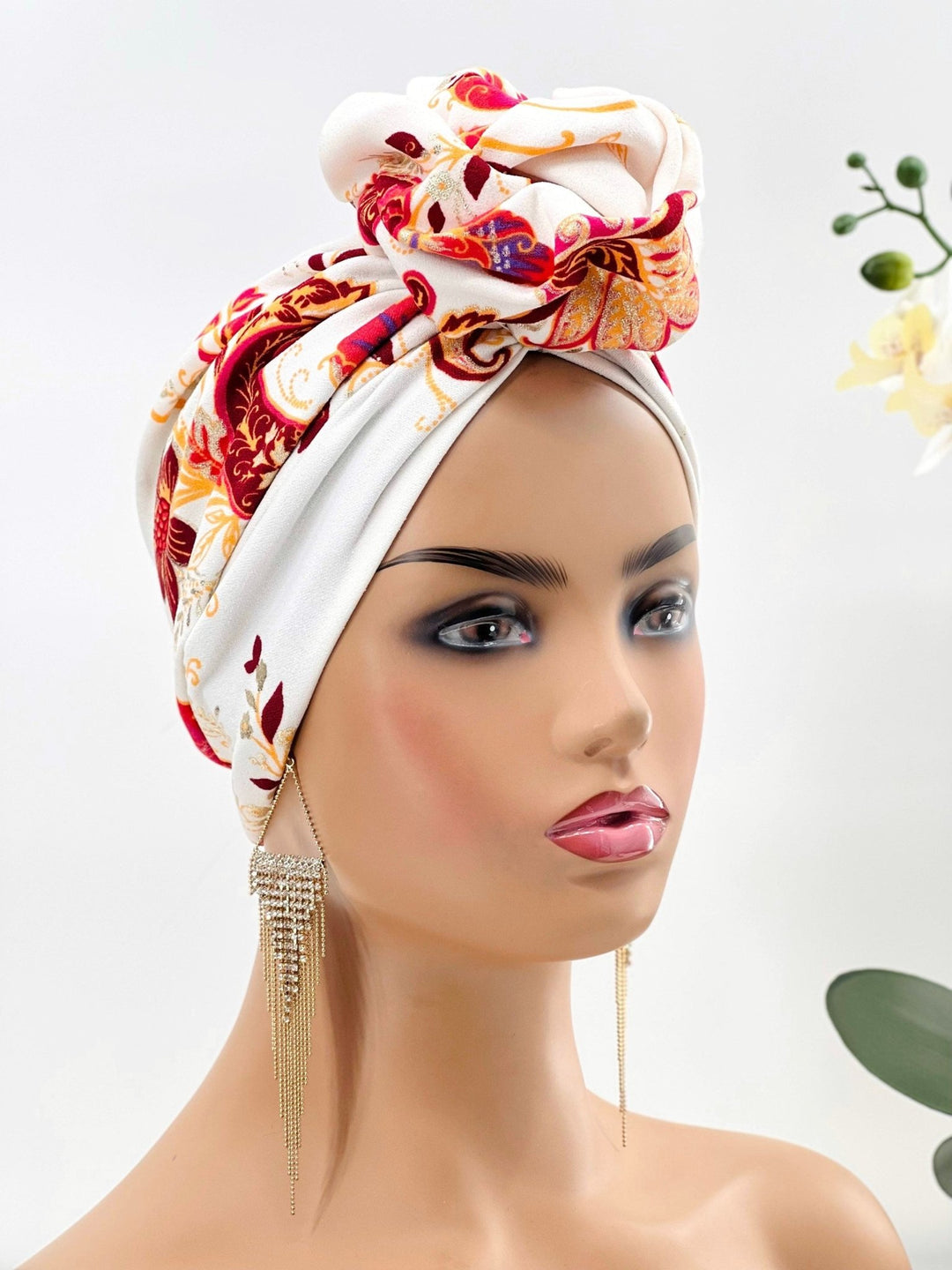 Dani Pretied Flower Turban - Stylish hair accessory for women