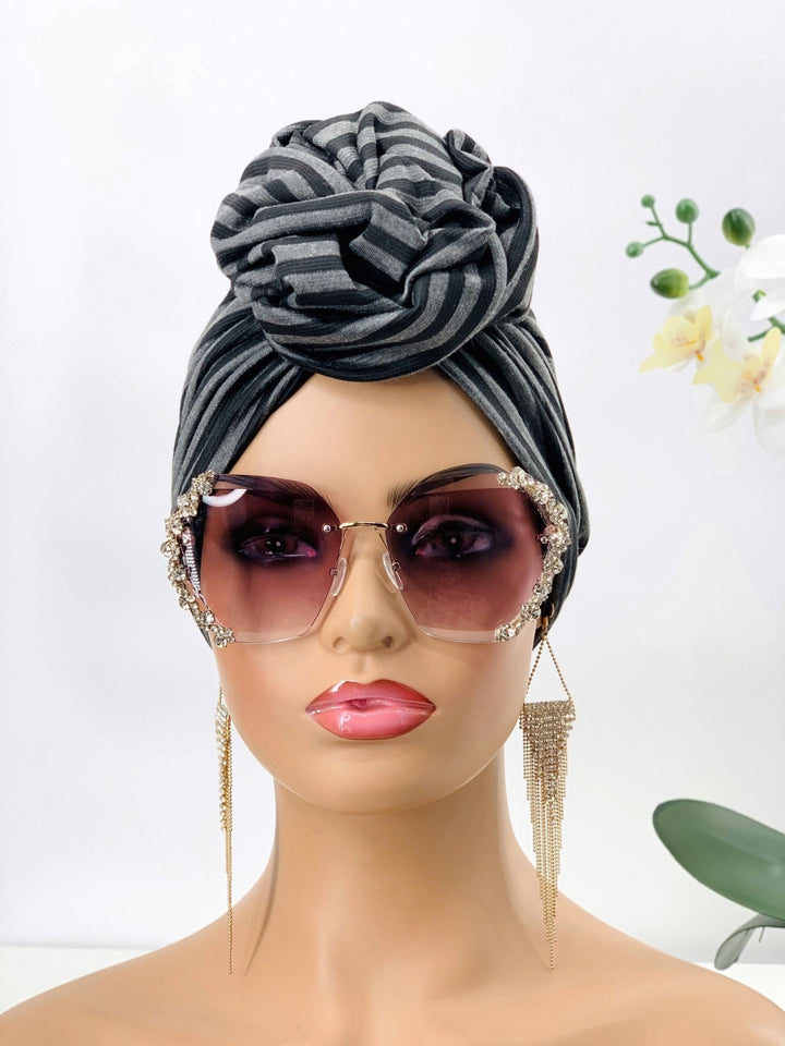 Dani Pretied Flower Turban - Stylish hair accessory for women