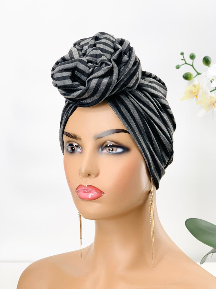 Dani Pretied Flower Turban - Stylish hair accessory for women