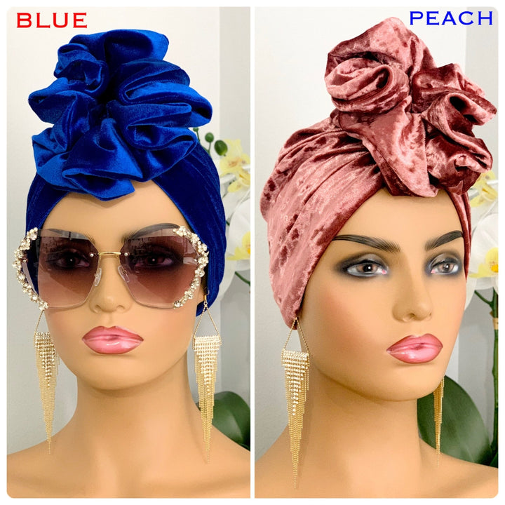 Demi Velvet Ruffle Turban - Handmade women’s headwear