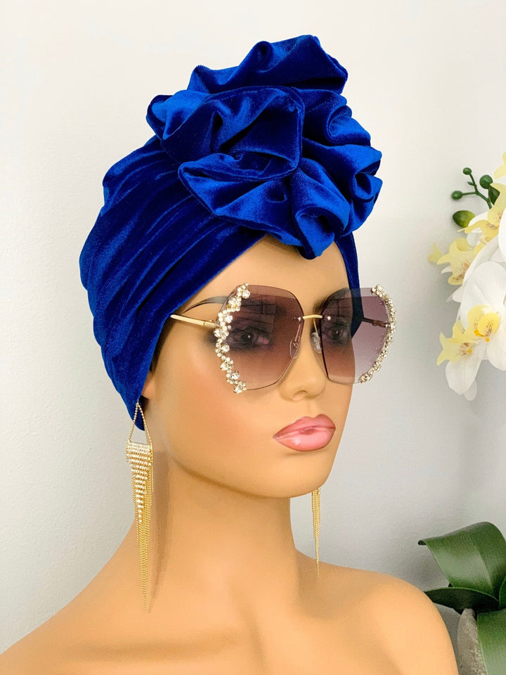 Demi Velvet Ruffle Turban - Handmade women’s headwear