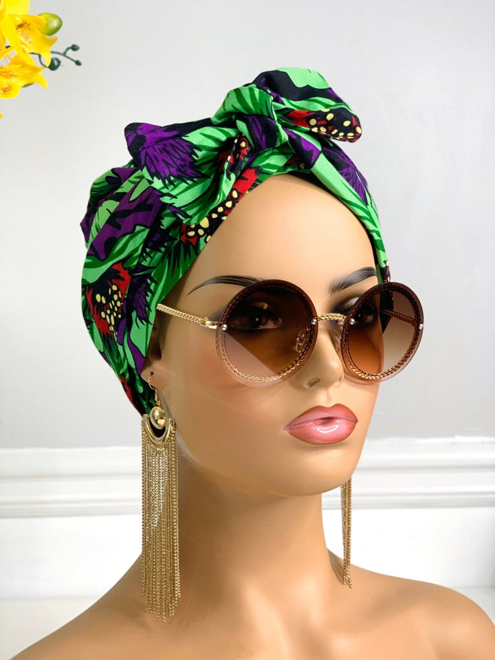 Diane 2-Piece Headwrap - Reversible satin lined accessory