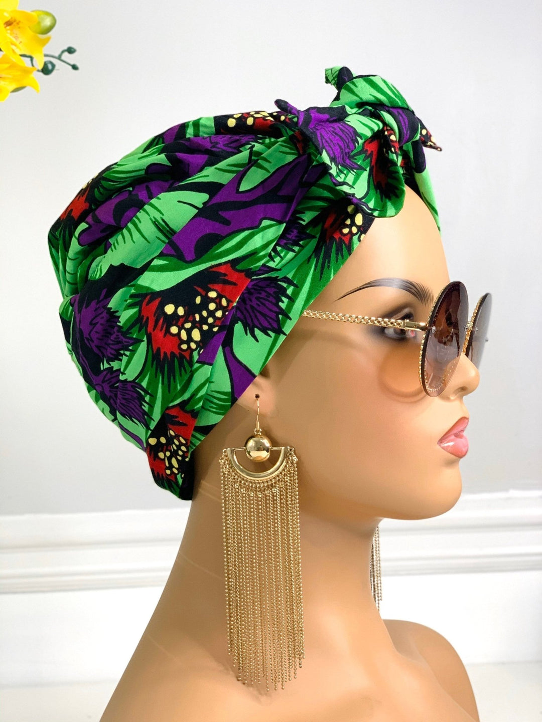 Diane 2-Piece Headwrap - Reversible satin lined accessory