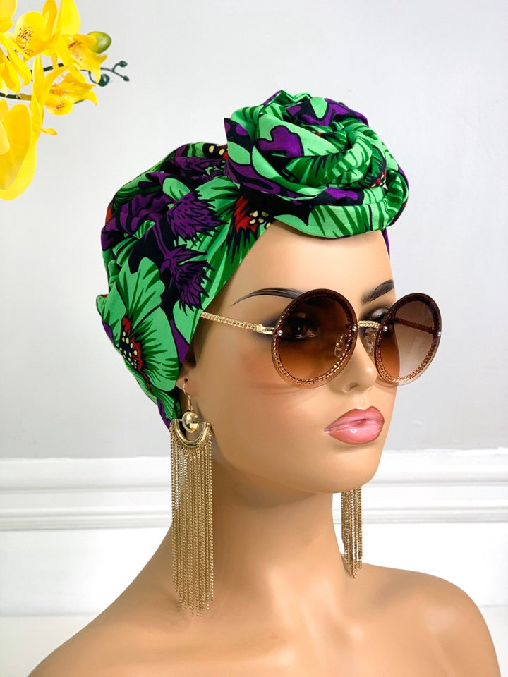 Diane 2-Piece Headwrap - Reversible satin lined accessory