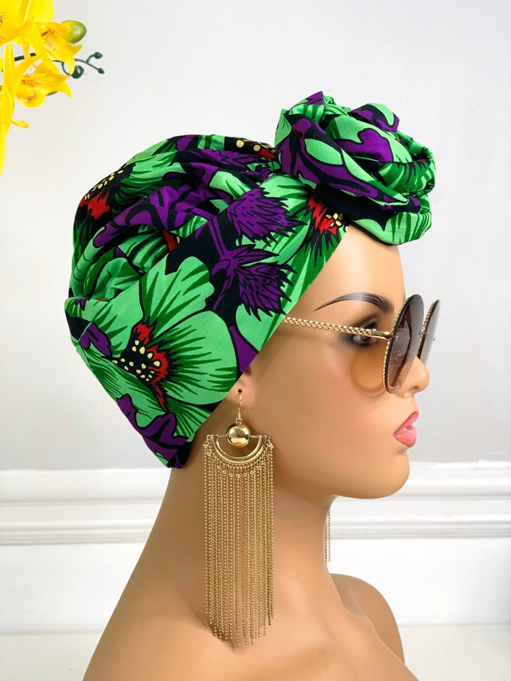 Diane 2-Piece Headwrap - Reversible satin lined accessory