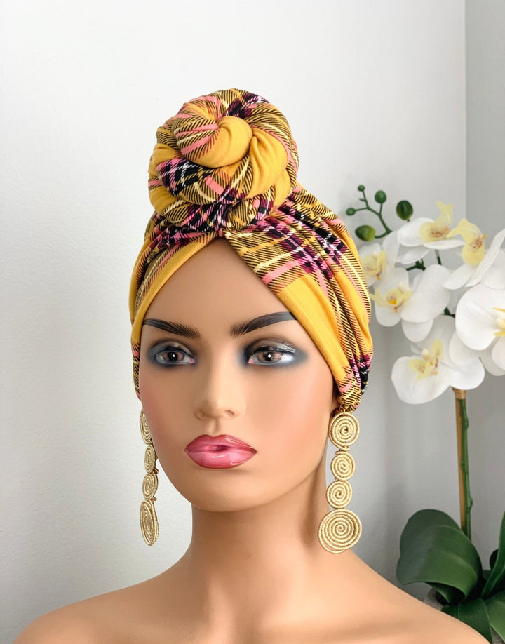 Dola Pre-Tied Turban - Satin lined turban for women