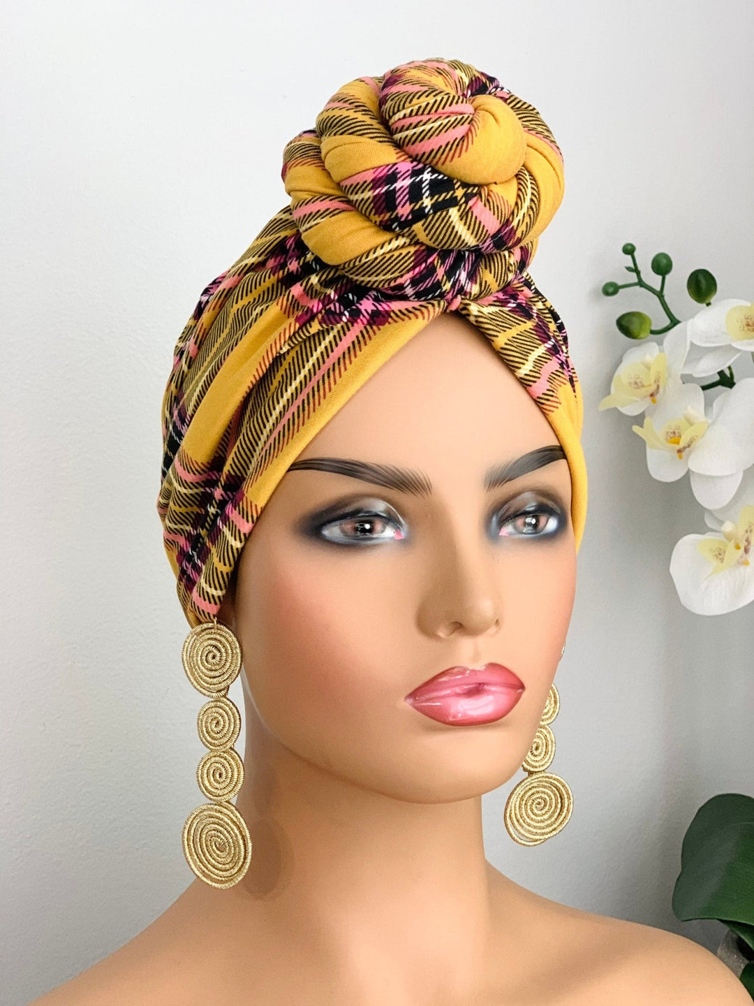 Dola Pre-Tied Turban - Satin lined turban for women