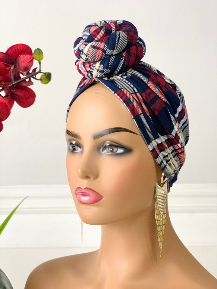 Dola Pre-Tied Turban - Satin lined turban for women