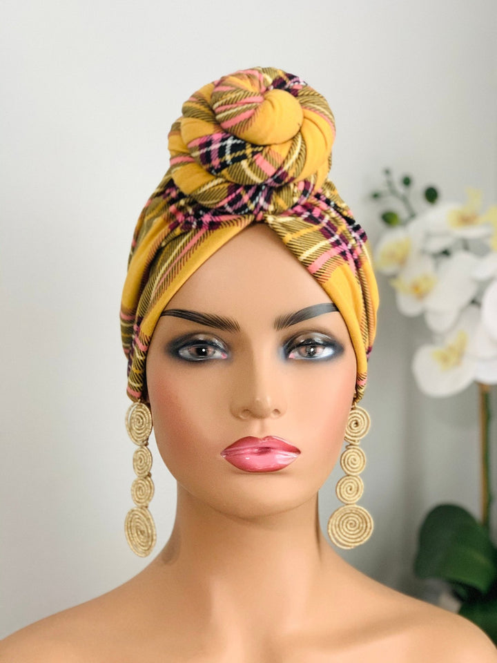 Dola Pre-Tied Turban - Satin lined turban for women