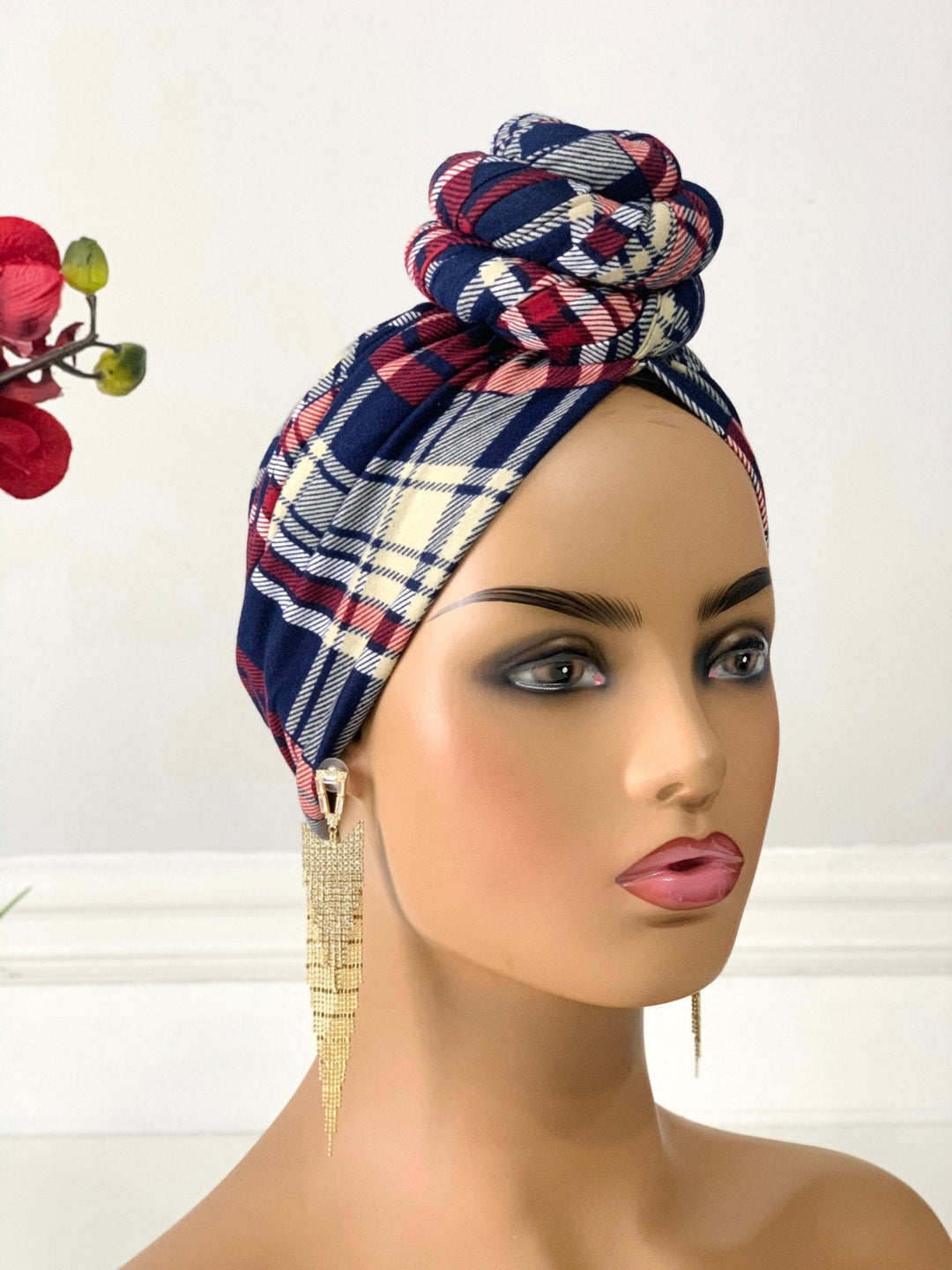 Dola Pre-Tied Turban - Satin lined turban for women