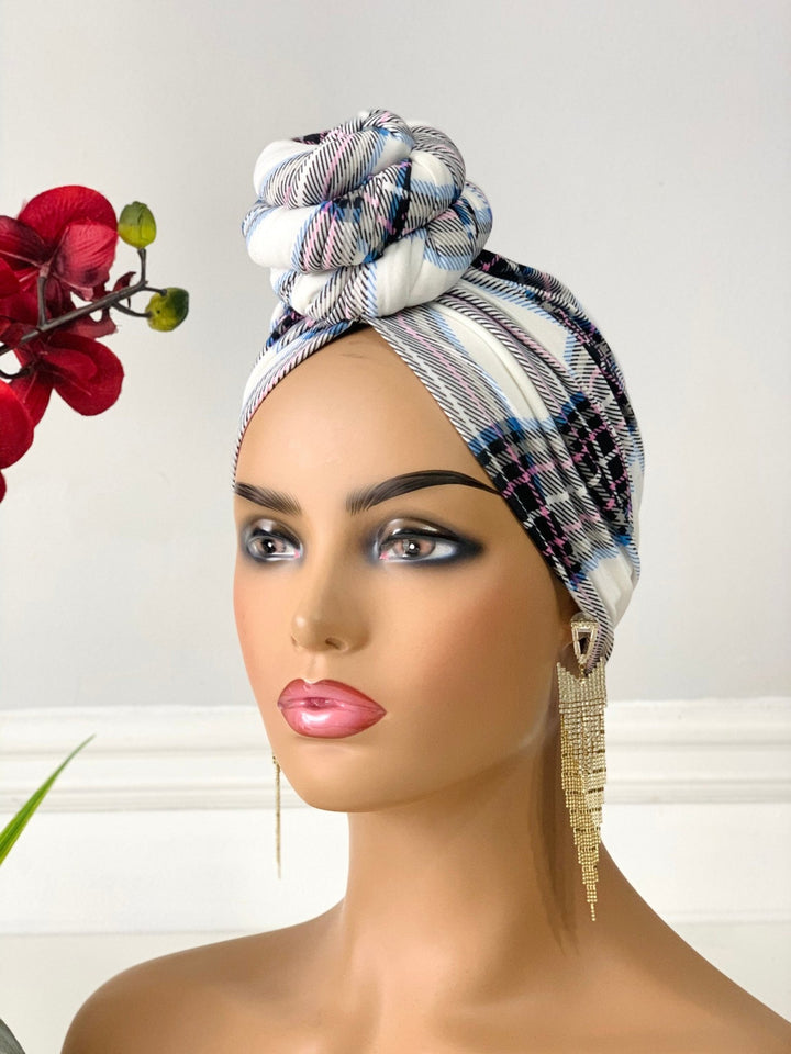 Dola Pre-Tied Turban - Satin lined turban for women