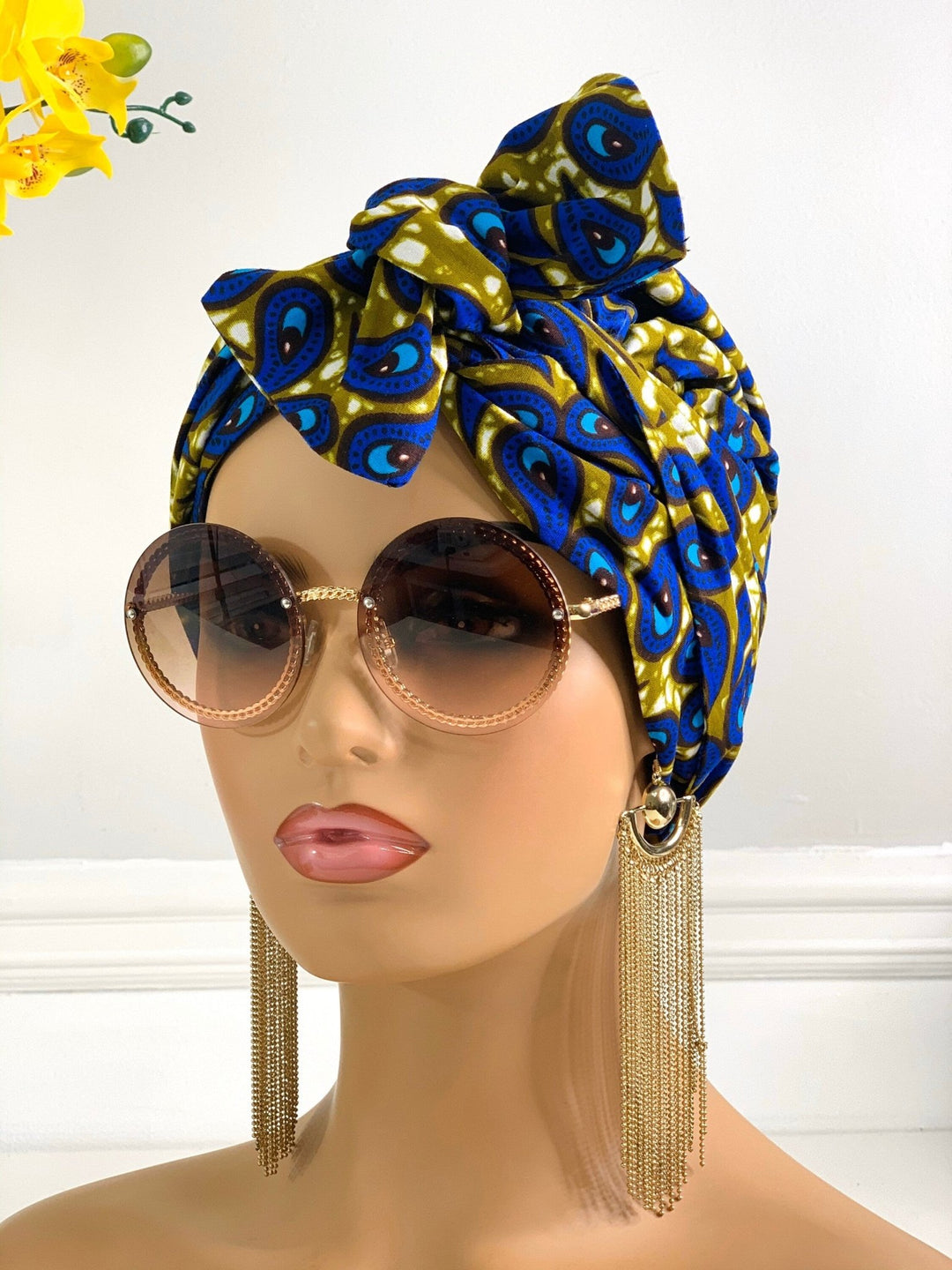 Drop 2-Piece Headwrap - Reversible satin lined bonnet