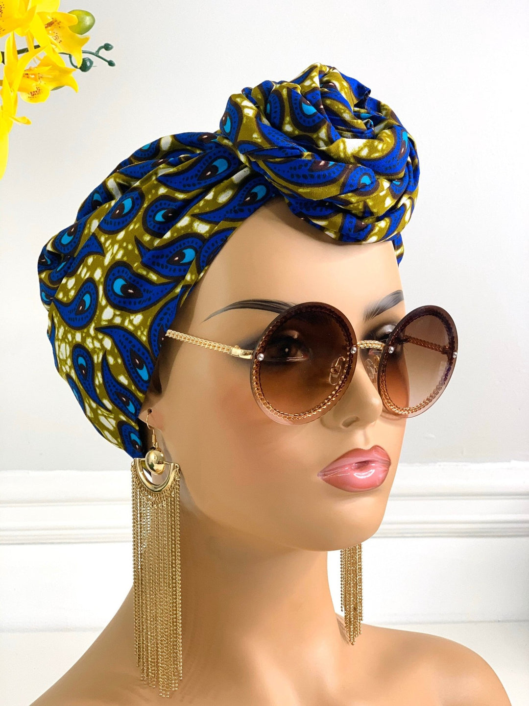 Drop 2-Piece Headwrap - Reversible satin lined bonnet