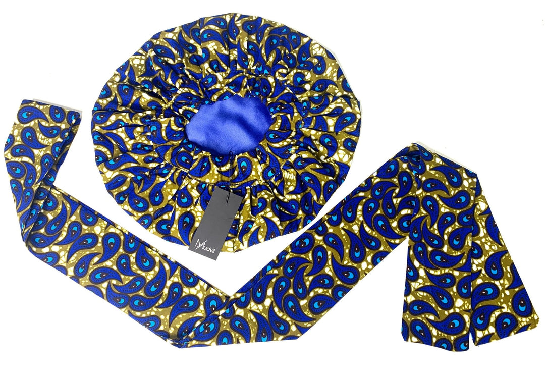 Drop 2-Piece Headwrap - Reversible satin lined bonnet