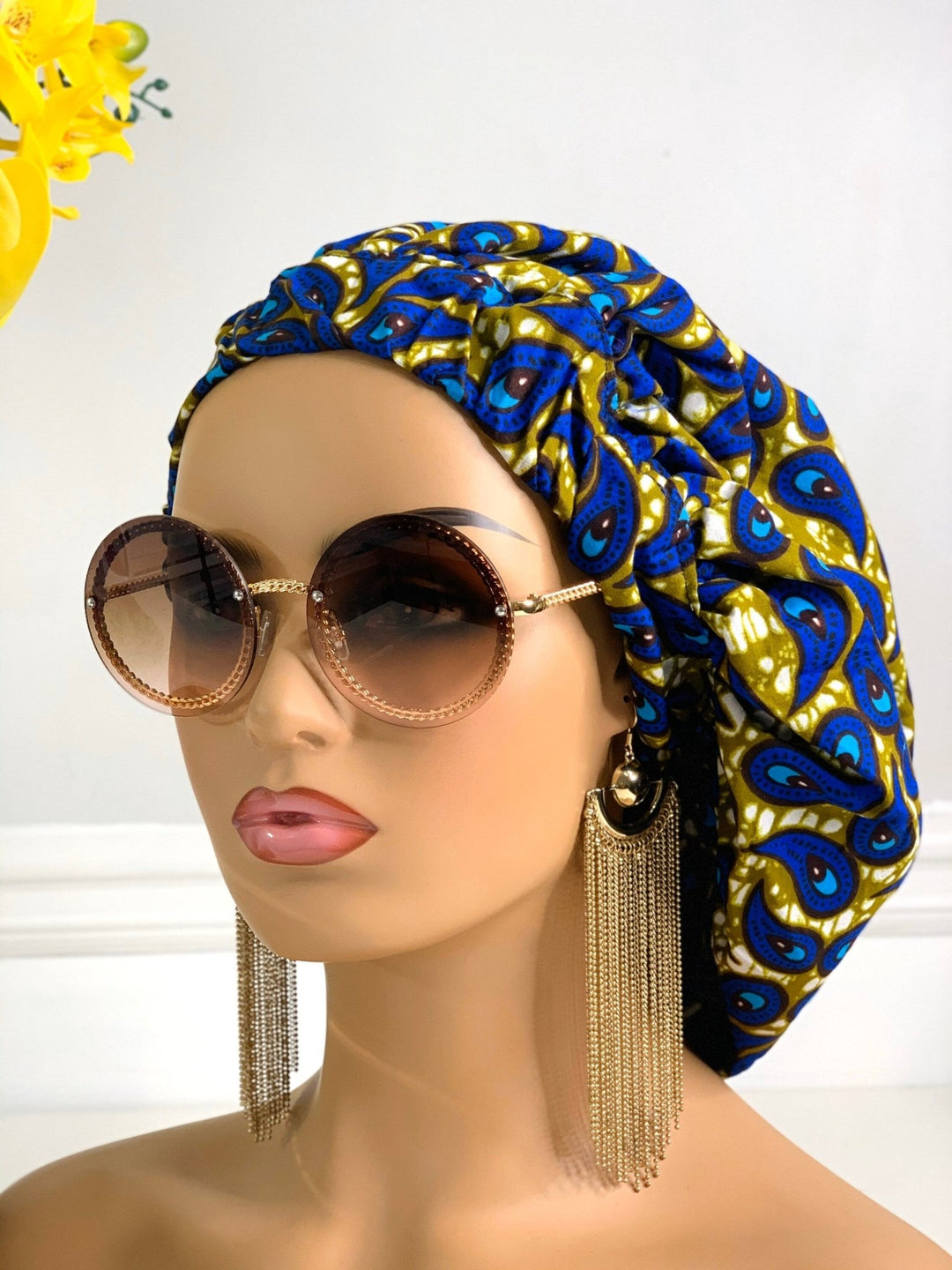 Drop 2-Piece Headwrap - Reversible satin lined bonnet