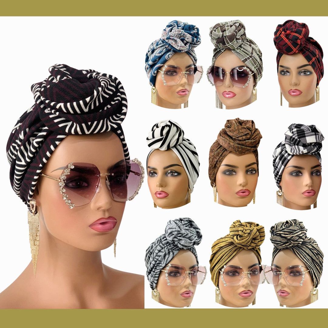 Flower-Design Turban - Stylish women's headwrap