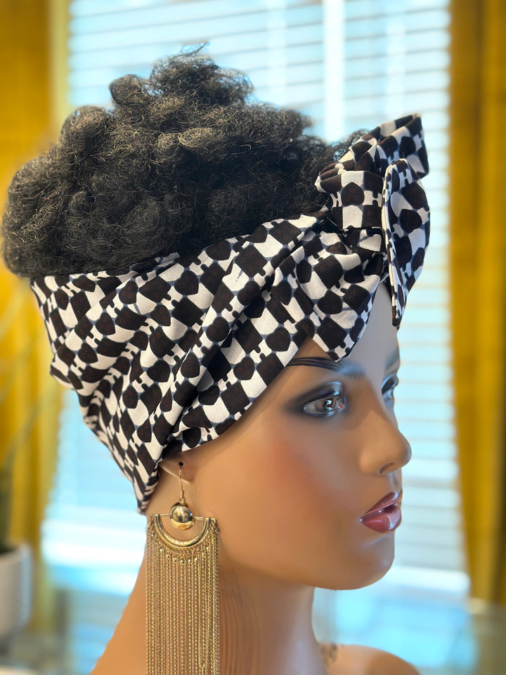 Tolu Satin-Lined Headwrap - African print head wrap