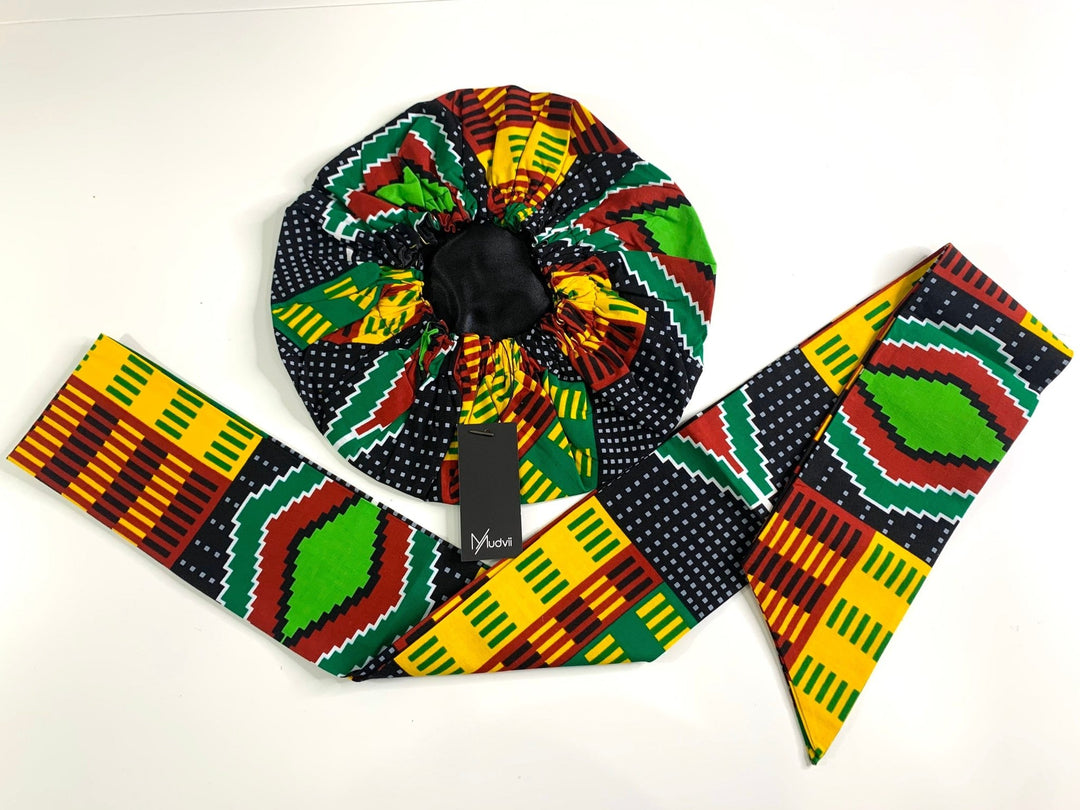 Kente 2-Piece Headwrap - Handmade African head wrap