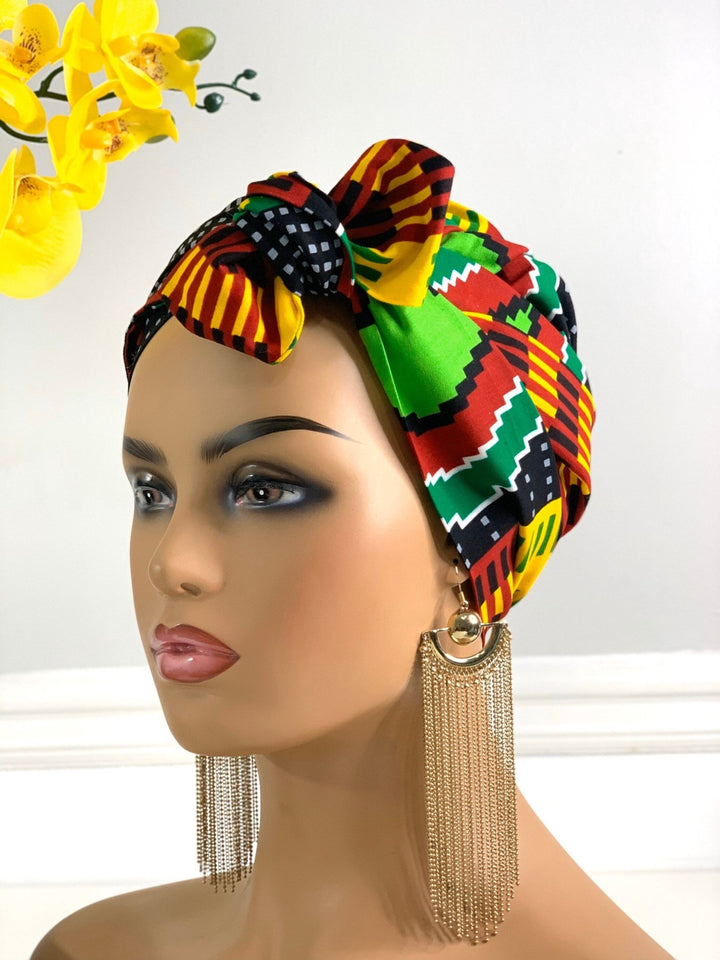 Kente 2-Piece Headwrap - Handmade African head wrap