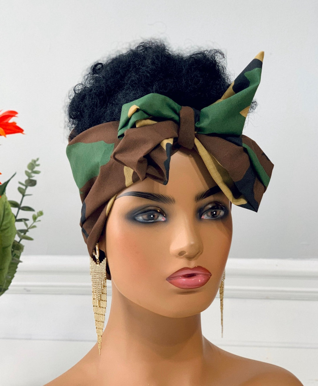 Komi Camo Satin-Lined Headband - Stylish head wrap