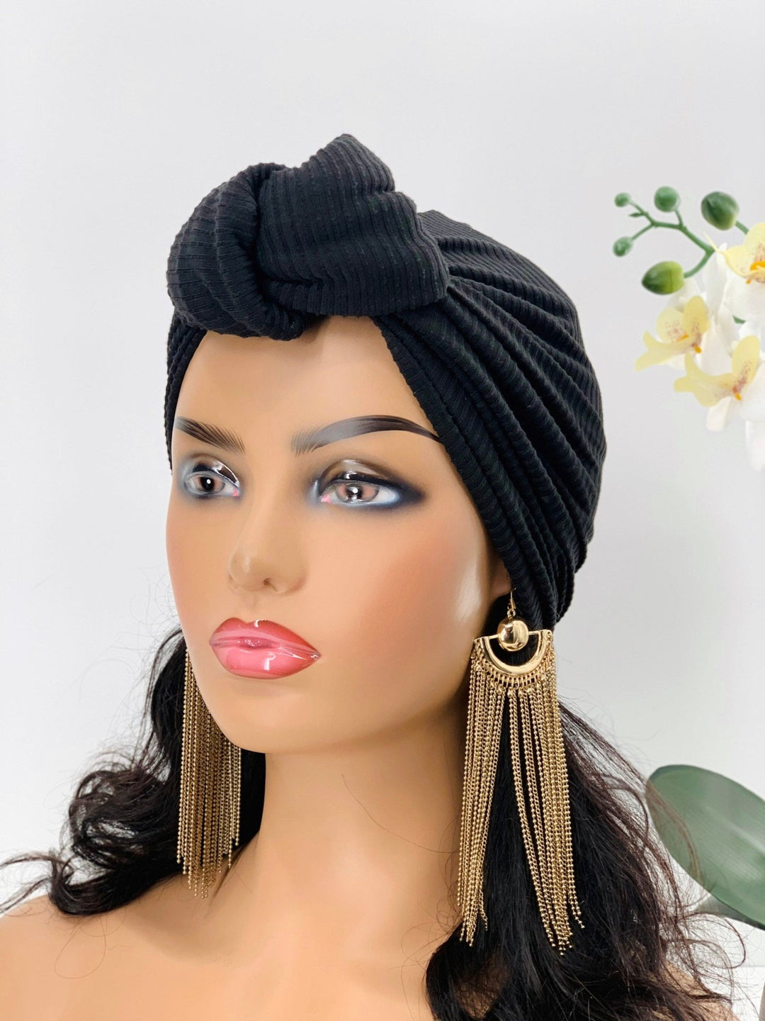 Lade Ribbed Pretied Knotted Turban - Stylish headwrap for women