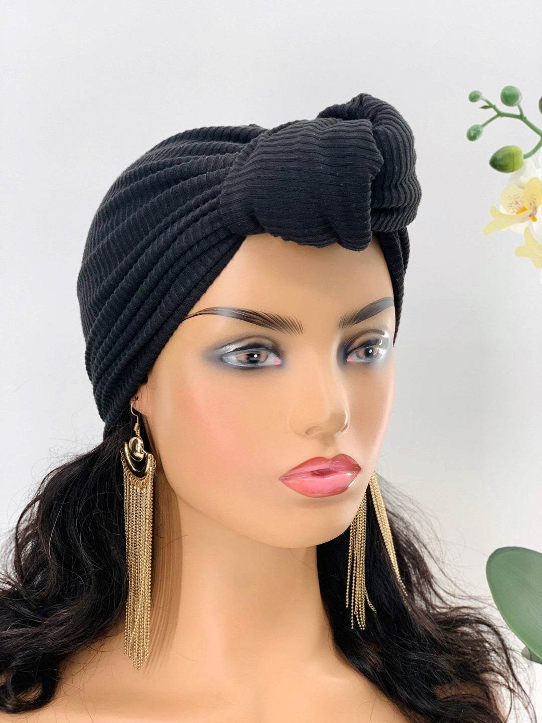 Lade Ribbed Pretied Knotted Turban - Stylish headwrap for women