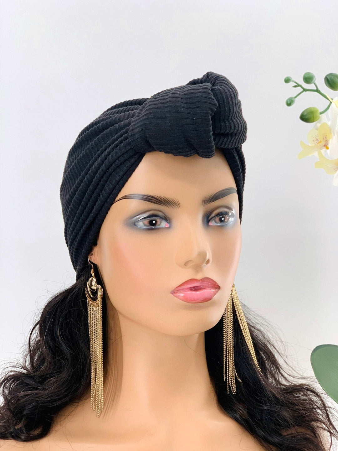 Lade Ribbed Pretied Knotted Turban - Stylish headwrap for women