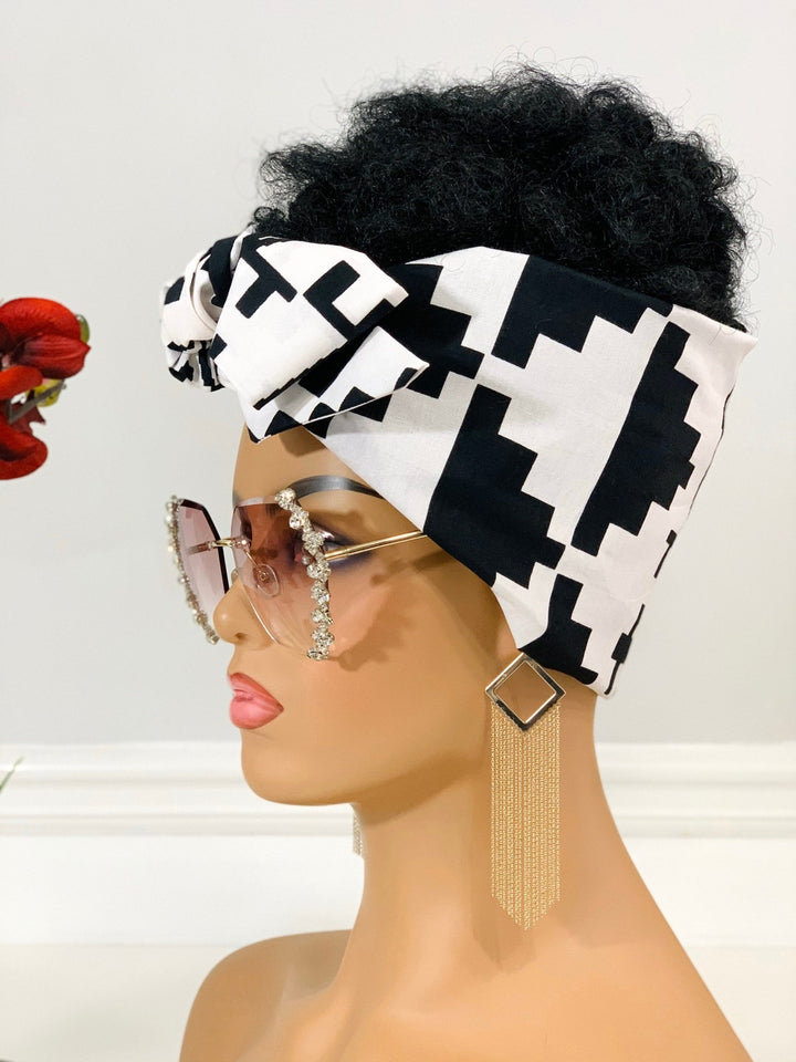 Lily African Print Satin-Lined Headwrap - Stylish head wrap